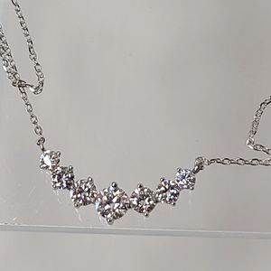 Moissanite Flawless 7 stone Necklace